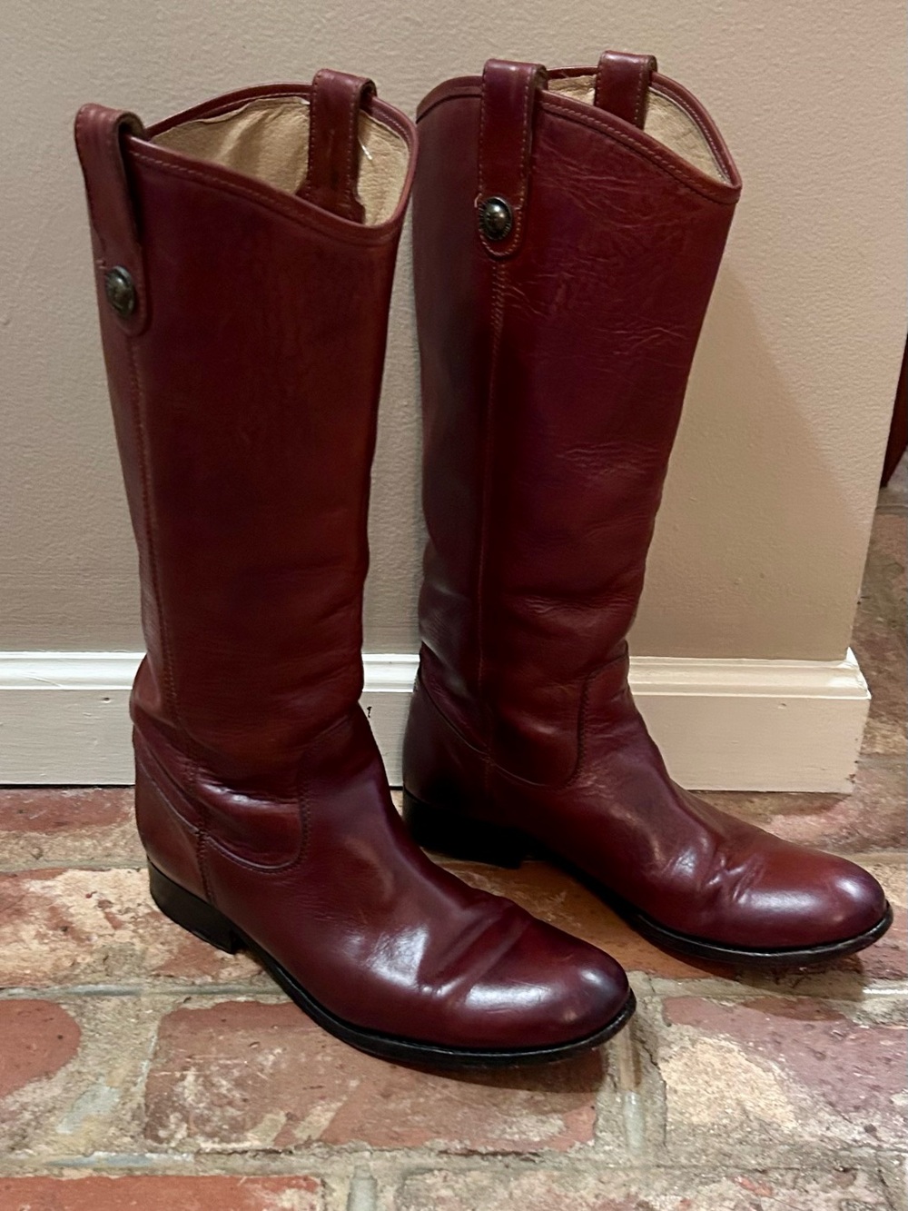 Frye Women’s Burgundy Leather Boots